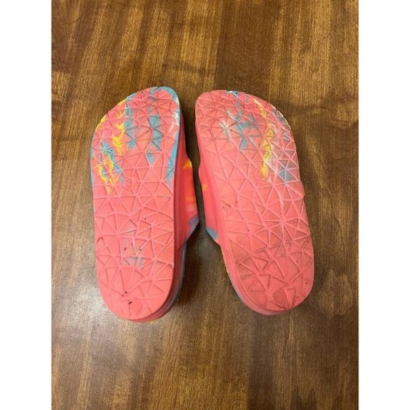 Academy Girls' Tie-Dye Print Pink Slip-On Slides/Sandals - Picture 7 of 9